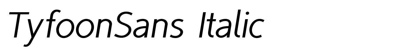TyfoonSans Italic